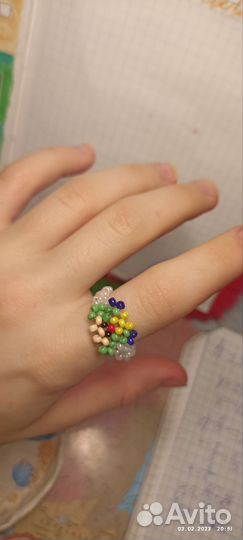 Кольцо из бисера