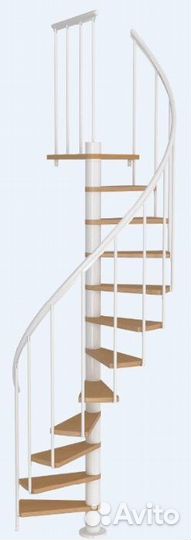 Винтовая лестница montreal slim White 120