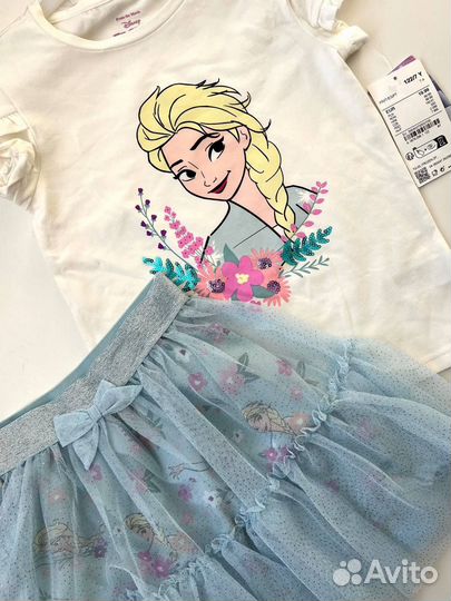 Костюм футболка и юбка для девочи ca