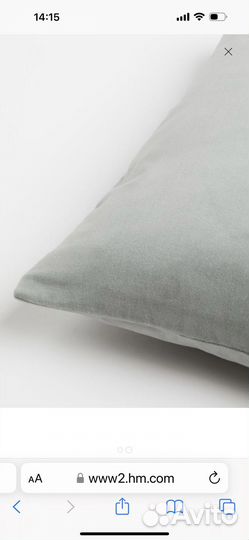 Велюровый чехол на подушку hm home