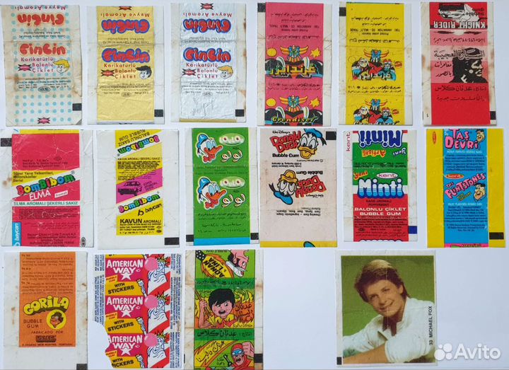 Вкладыш обёртка от жвачки 90х