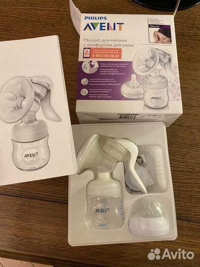 Молокоотсос ручной Philips Avent c бутылочкой 125