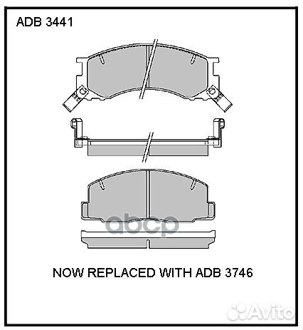 Колодки тормозные ADB-3441/N-1399,1273 ADB-3441