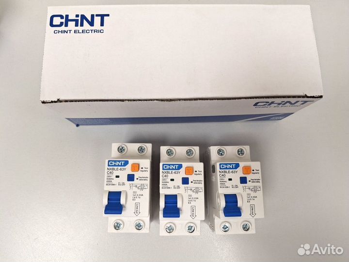 Дифференциальный автомат Chint nxble-63Y 1P+N 32А
