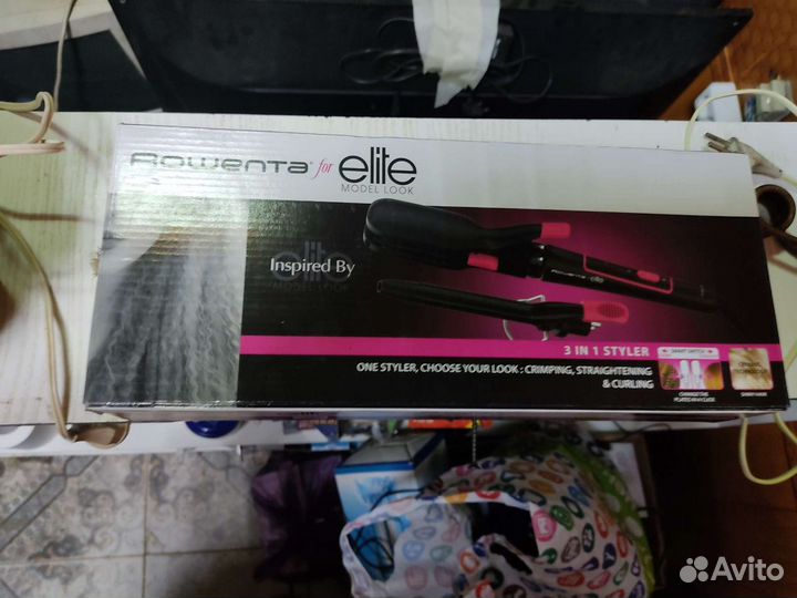 Утюжек для волос Rowenta elite. 3 в 1