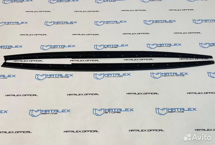 Лезвия на пороги BMW 3 F30, M Performance, матовые