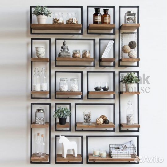 Полка из массива Тика Shelfmate B 35