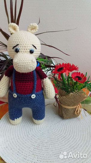 Бегемотик ручная работа