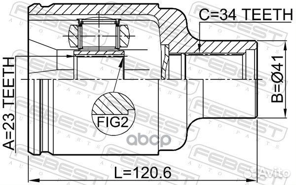 ШРУС внутр правый opel mokka MT J13 2013- 1811