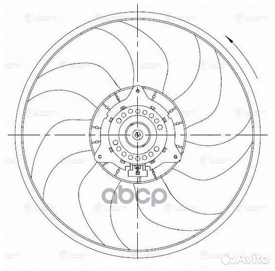 Вентилятор основного радиатора (без кожуха) Fi