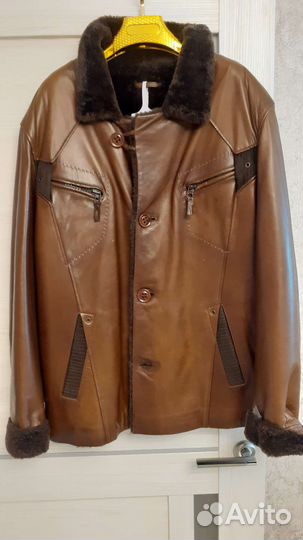 Кожаная куртка косуха мужская 52