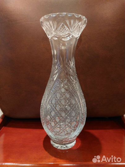 Большая хрустальная ваза для цветов,фруктов