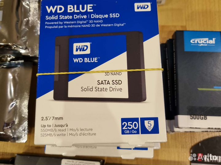 Ssd crucial samsung exgate новые от 240 до 2000гб