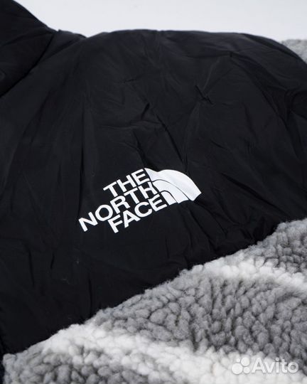 Кофта комбинированная с мехом The North Face (78001) (xxxl, Черный/Серый)