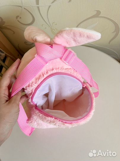 Рюкзак игрушка плюшевый зайчик