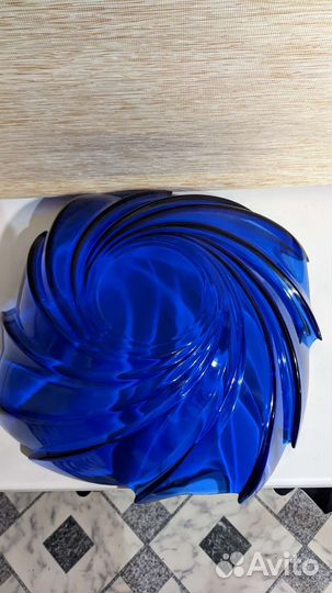 Ваза для фруктов цветное стекло