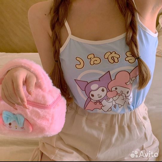 Розовый топ лолита хелло китти. hello kitty