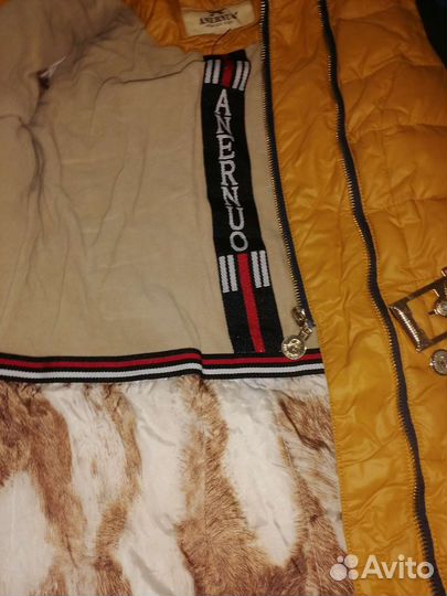 Зимний пуховик для девочки 128 134