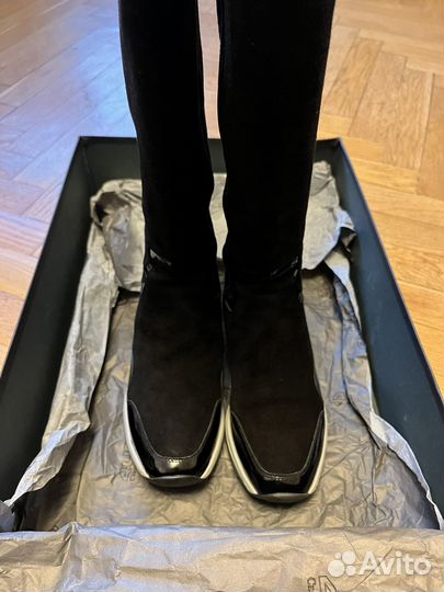Cesare paciotti сапоги Италия черные замша 39р