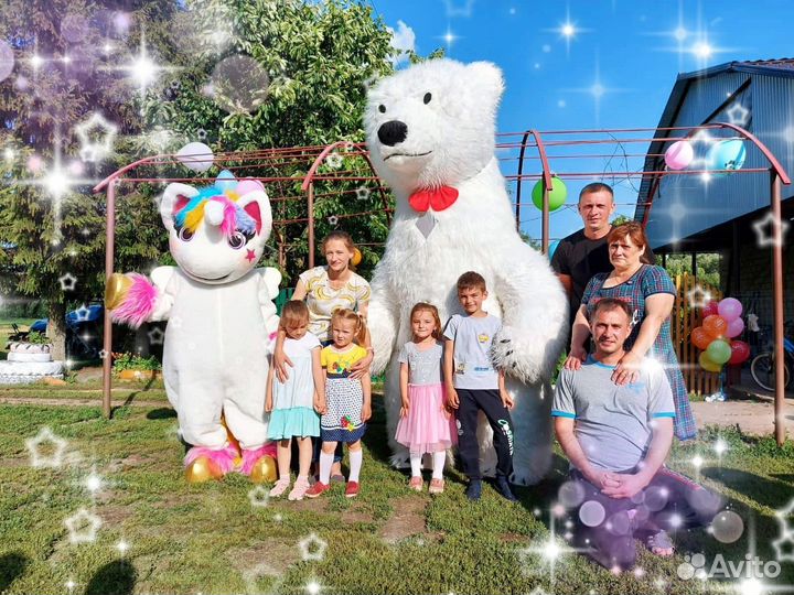 Белый медведь, единорог, чебурашка