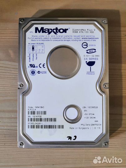 80Gb Maxtor - Жёсткий диск IDE