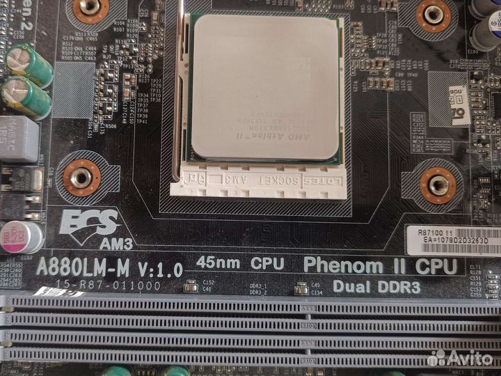 Материнская плата AM3 с процессором AMD