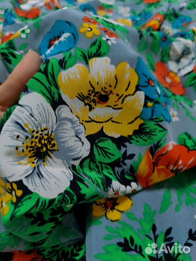 Ткань крепдешин натуральный шелк СССР