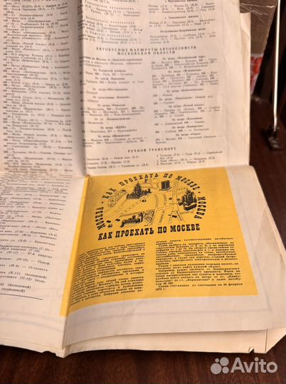 Схема маршрутов городского транспорта 1972г