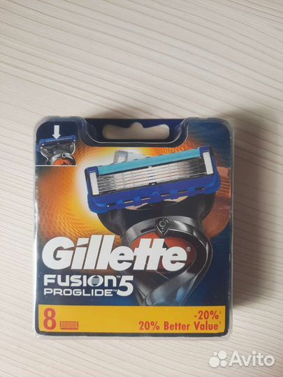 Оигинальные лезвия Gillette fusion Proglide, 8шт