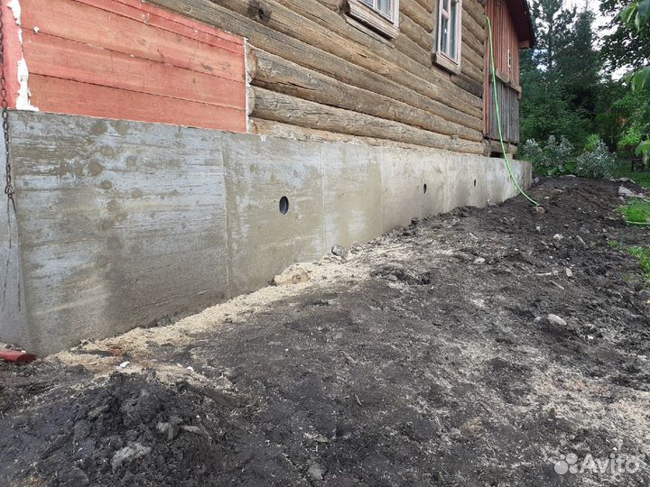 Подъем домов, замена венцов, ремонт фундаментов