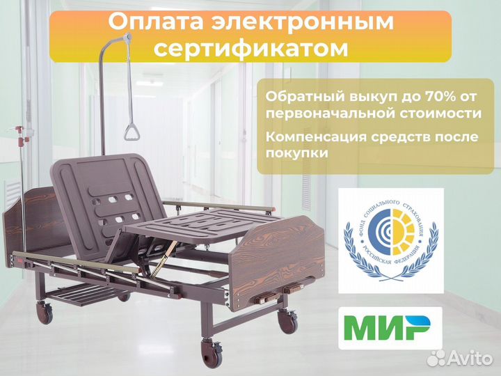 Медицинская кровать для ухода за больными