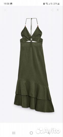 Платье zara лен XS S M L