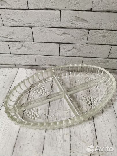 Менажница изображением виноградной лозы СССР