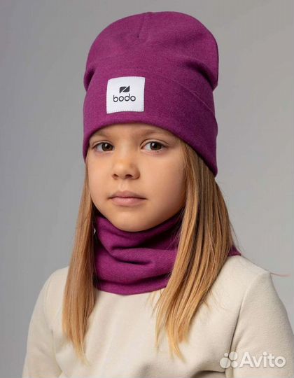 Комплект шапка и снуд детский