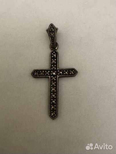 Крест серебряный женский Италия винтаж
