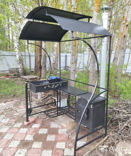 Мангал с печью