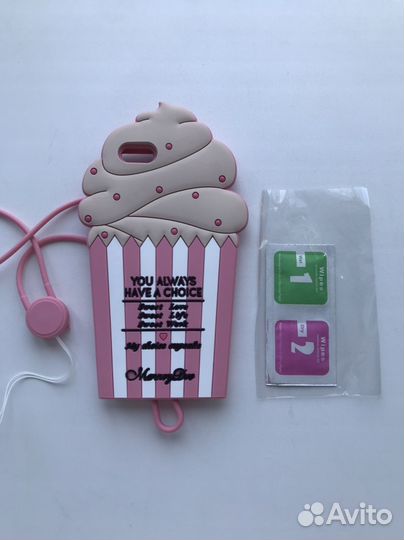 Чехол силиконовый розовый на iPhone 6s