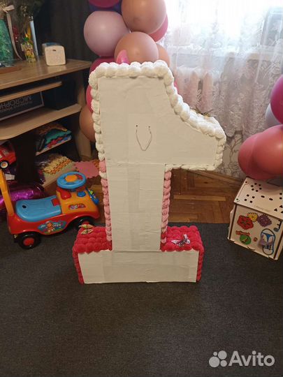 Цифра 1 на годик девочке