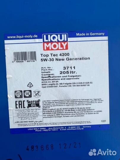 Liqui Moly Top Tec 4200 new gen 5W-30