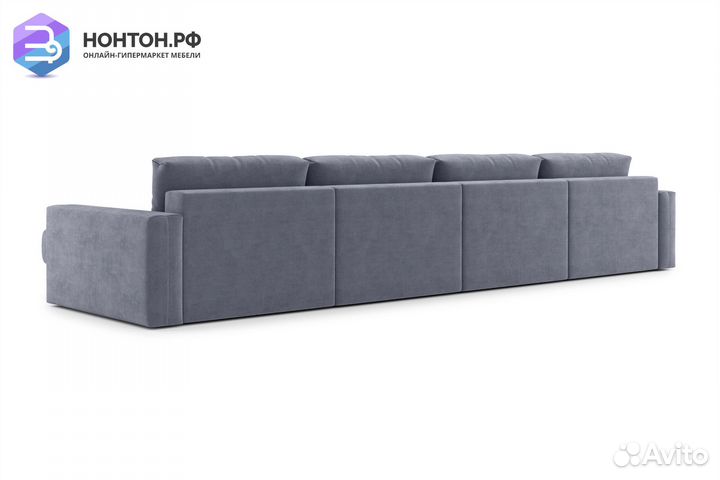 Диван п-образный тик-так Монарх М2О2 темно-серый