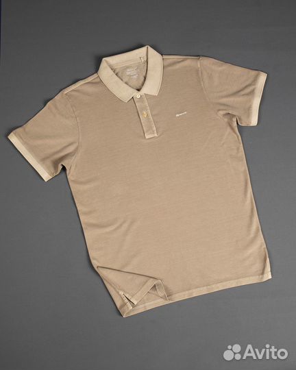 Футболки gant polo-stone washed (песочный)