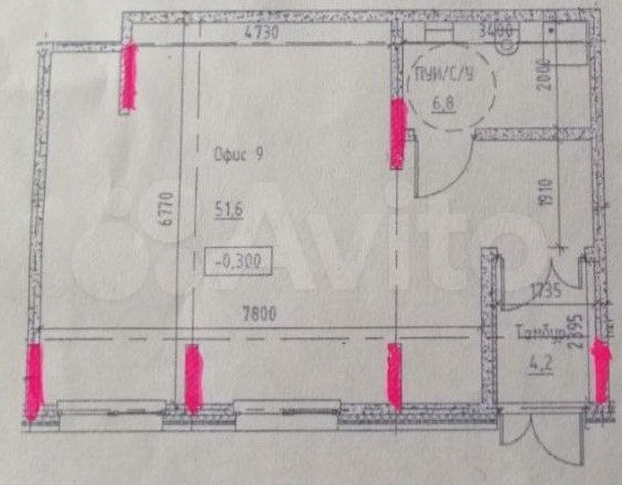 Свободного назначения, 62.6 м²