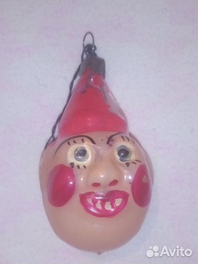 Елочная игрушка СССР Клоун