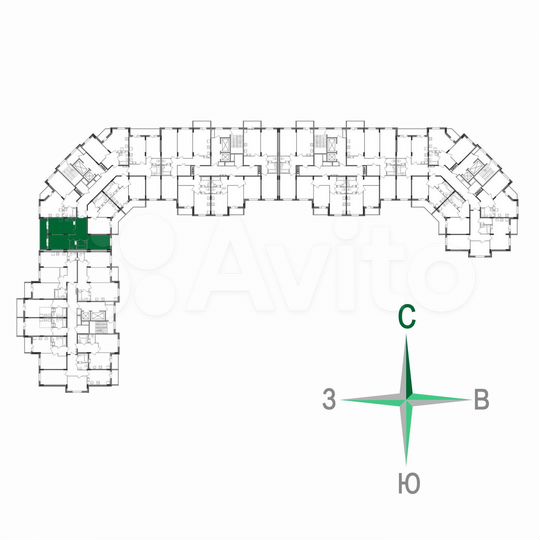 2-к. квартира, 58,9 м², 8/12 эт.