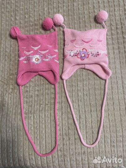 Шапка для девочки (для двойни)