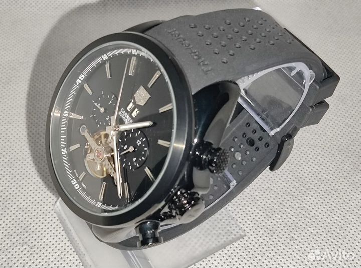 Мужские часы TAG Heuer каучуковый ремешок