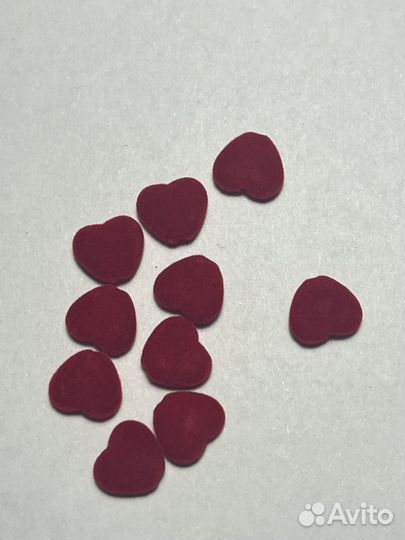 Бусины бархатное сердце