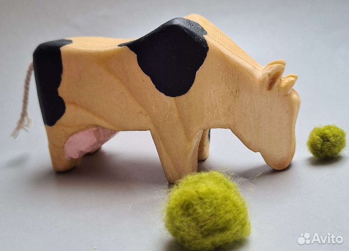 Деревянная игрушка Корова