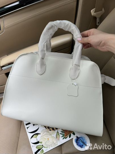 Сумка женская кожаная The Row Margaux 15 White