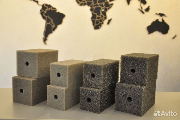 Губка аквариумная. Крупнопористая 85*120мм